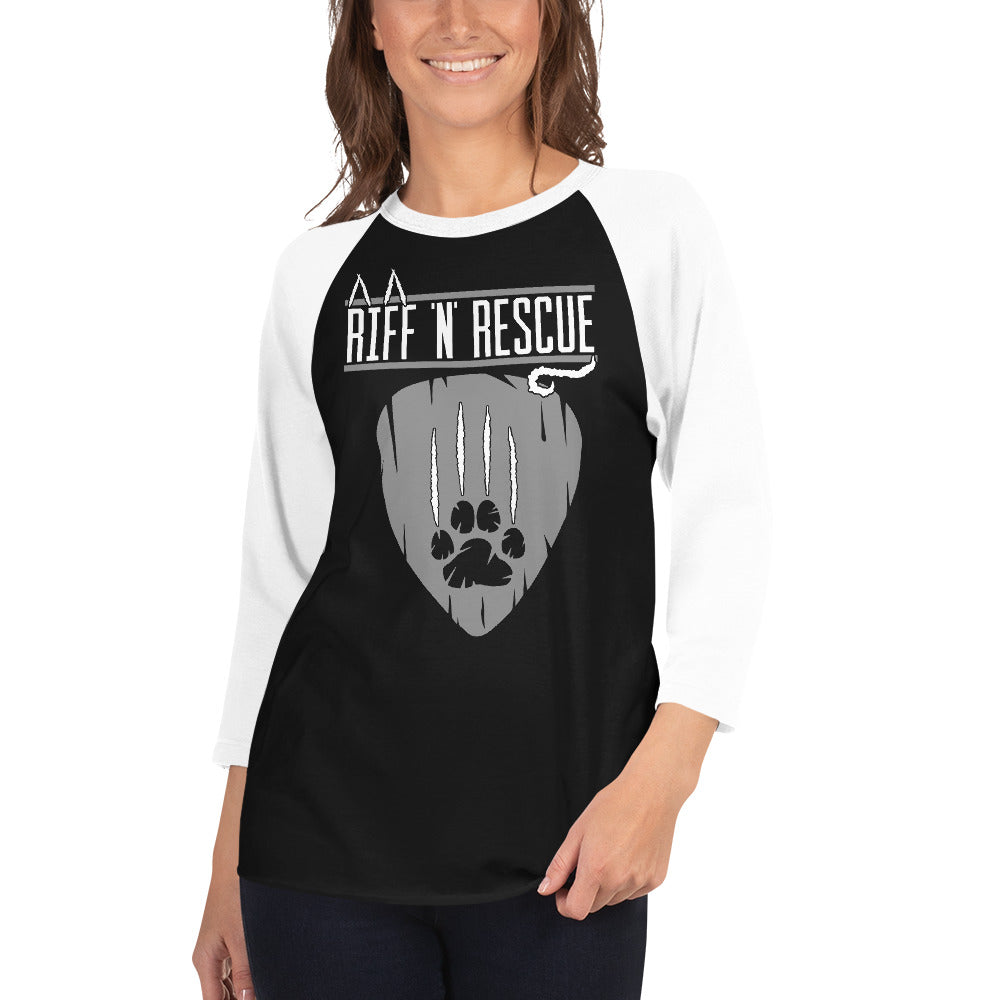 Cat Scratch Logo Grey Raglan