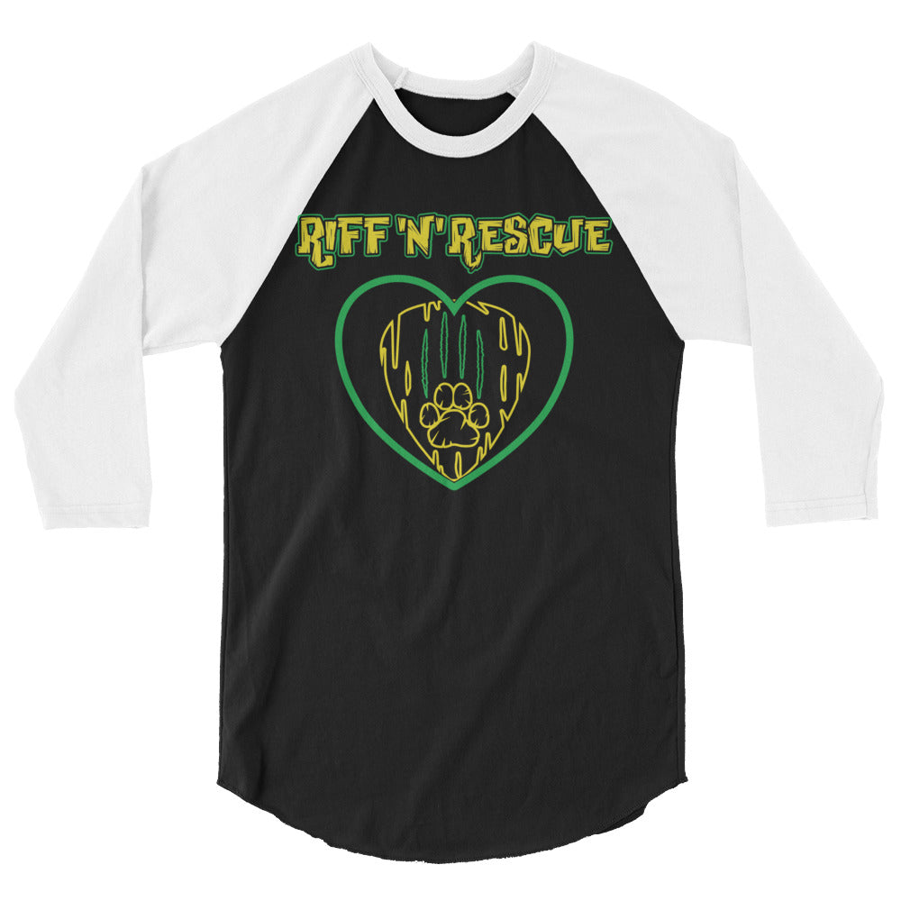 Hearts and Paws Green Cat Raglan