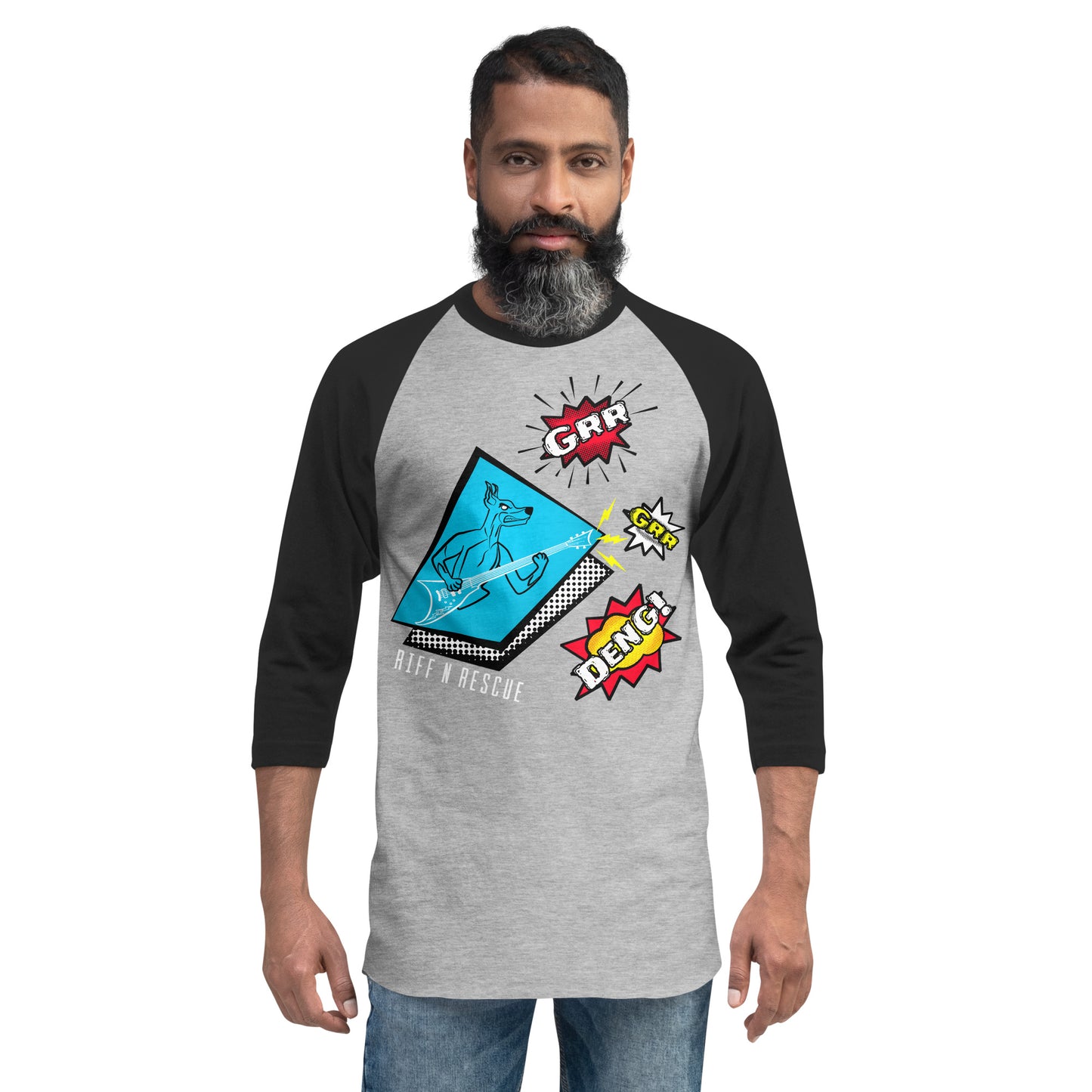 Grr Grr Deng Black Raglan
