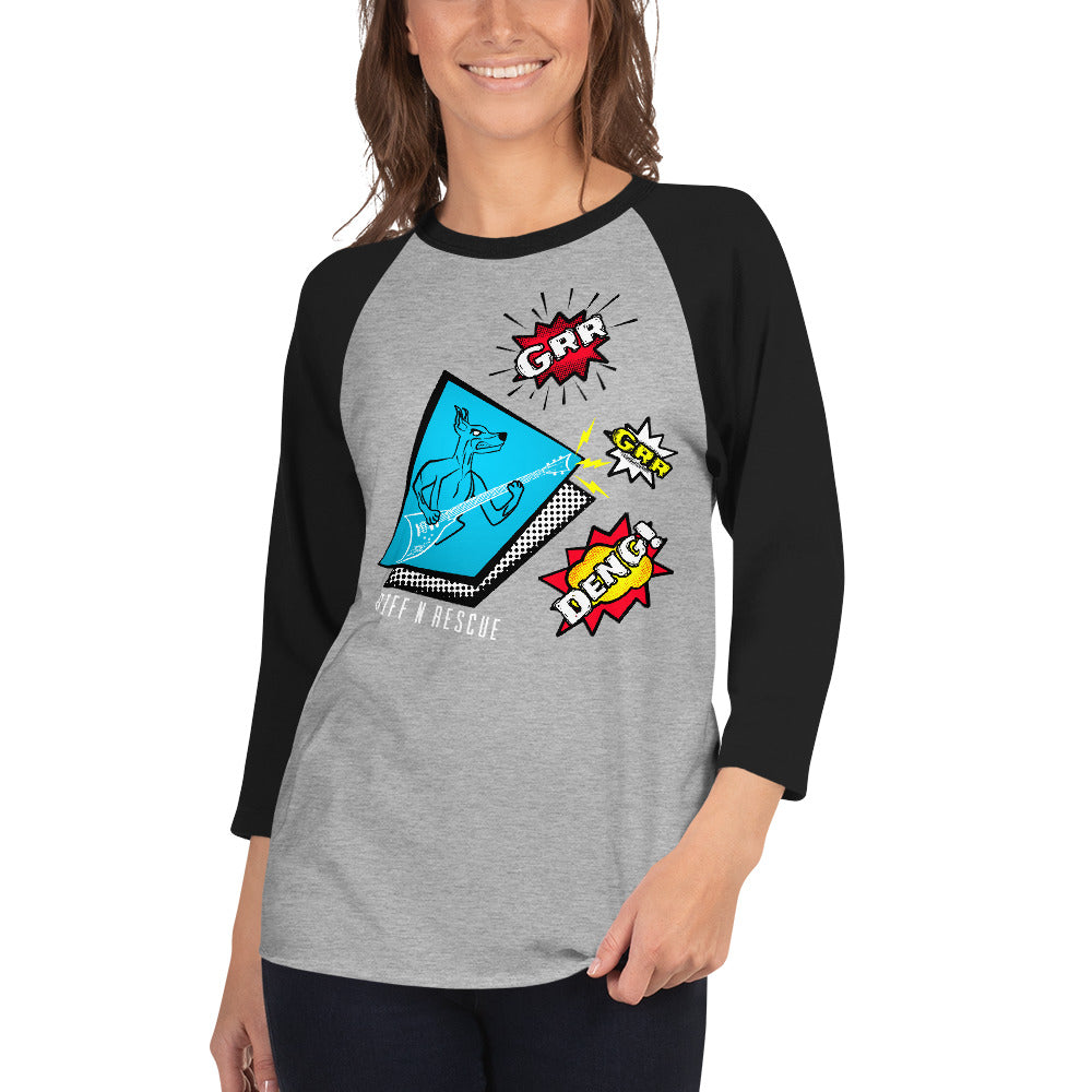 Grr Grr Deng Black Raglan