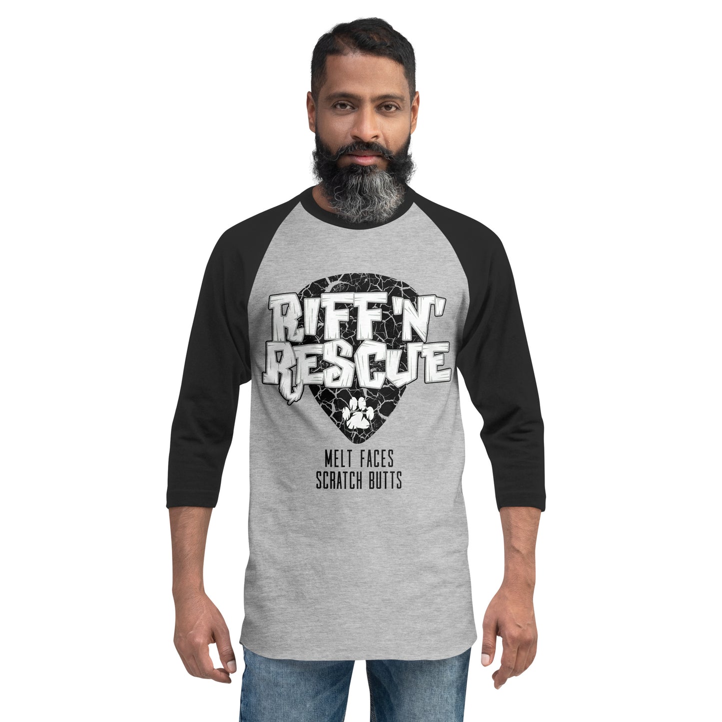 Crackle Black Raglan