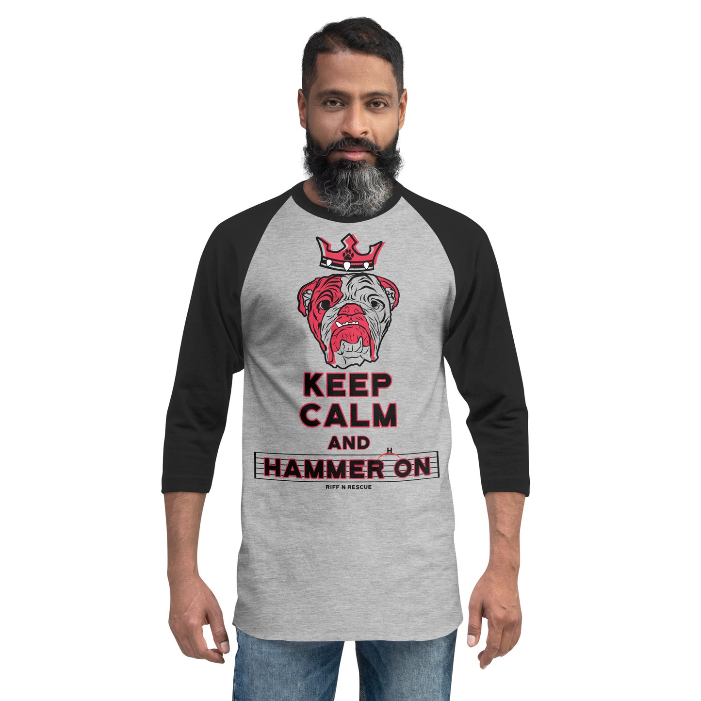 Keep Calm and Hammer On Raglan
