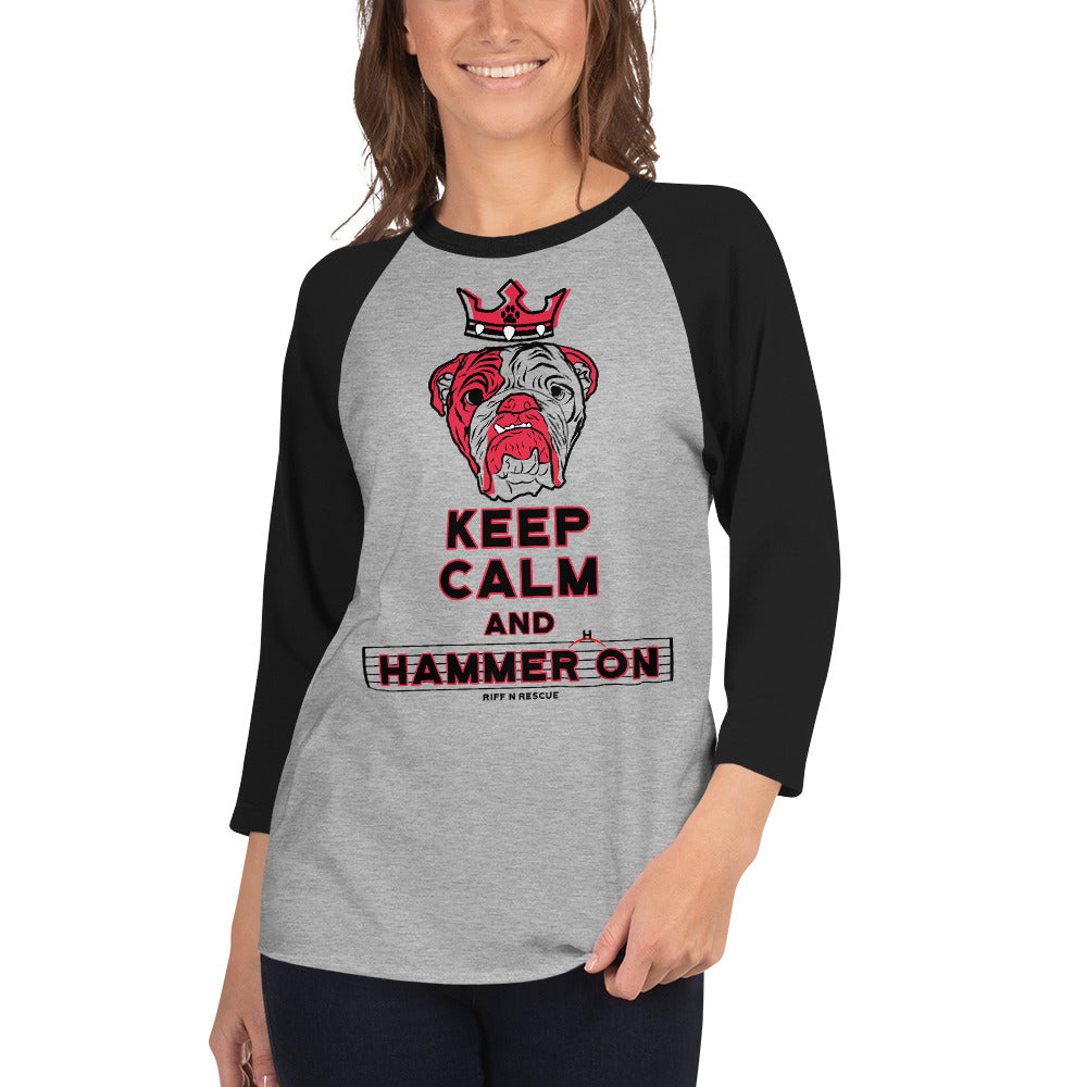 Keep Calm and Hammer On Raglan