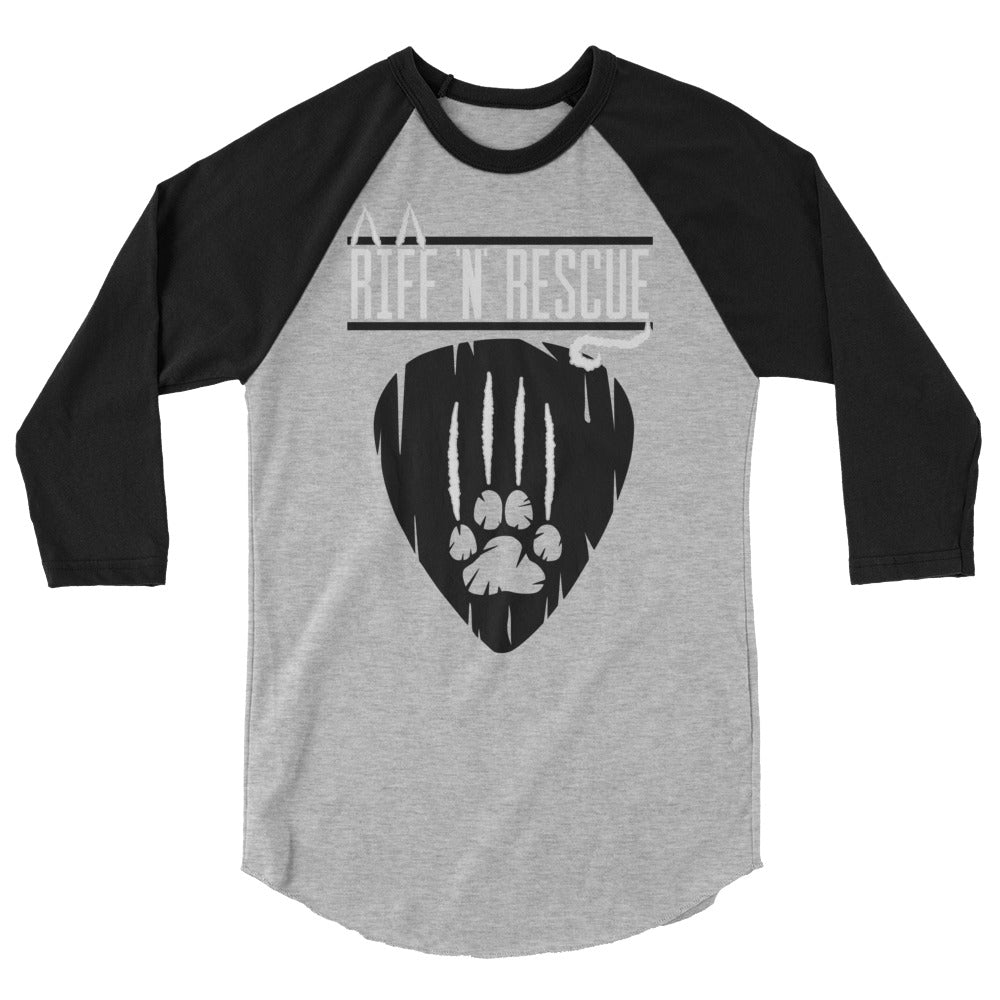 Cat Scratch Logo Black Raglan