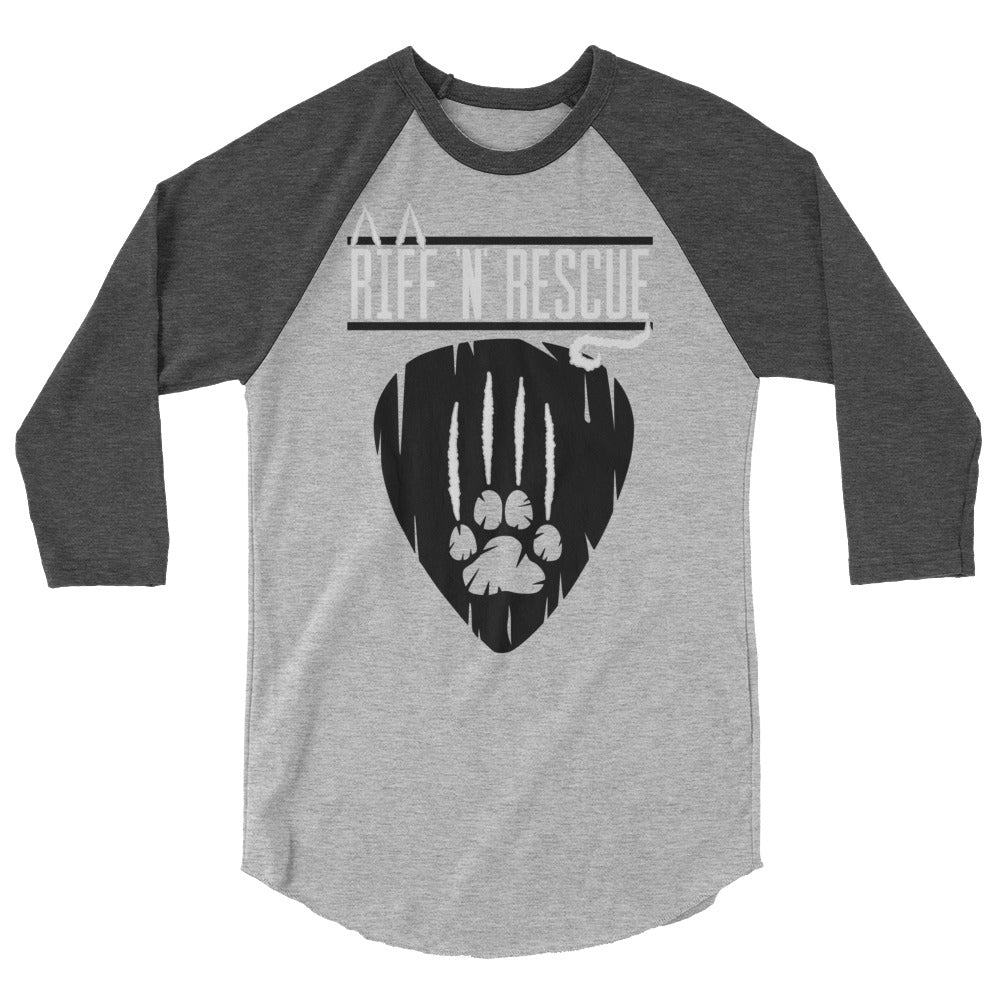 Cat Scratch Logo Black Raglan