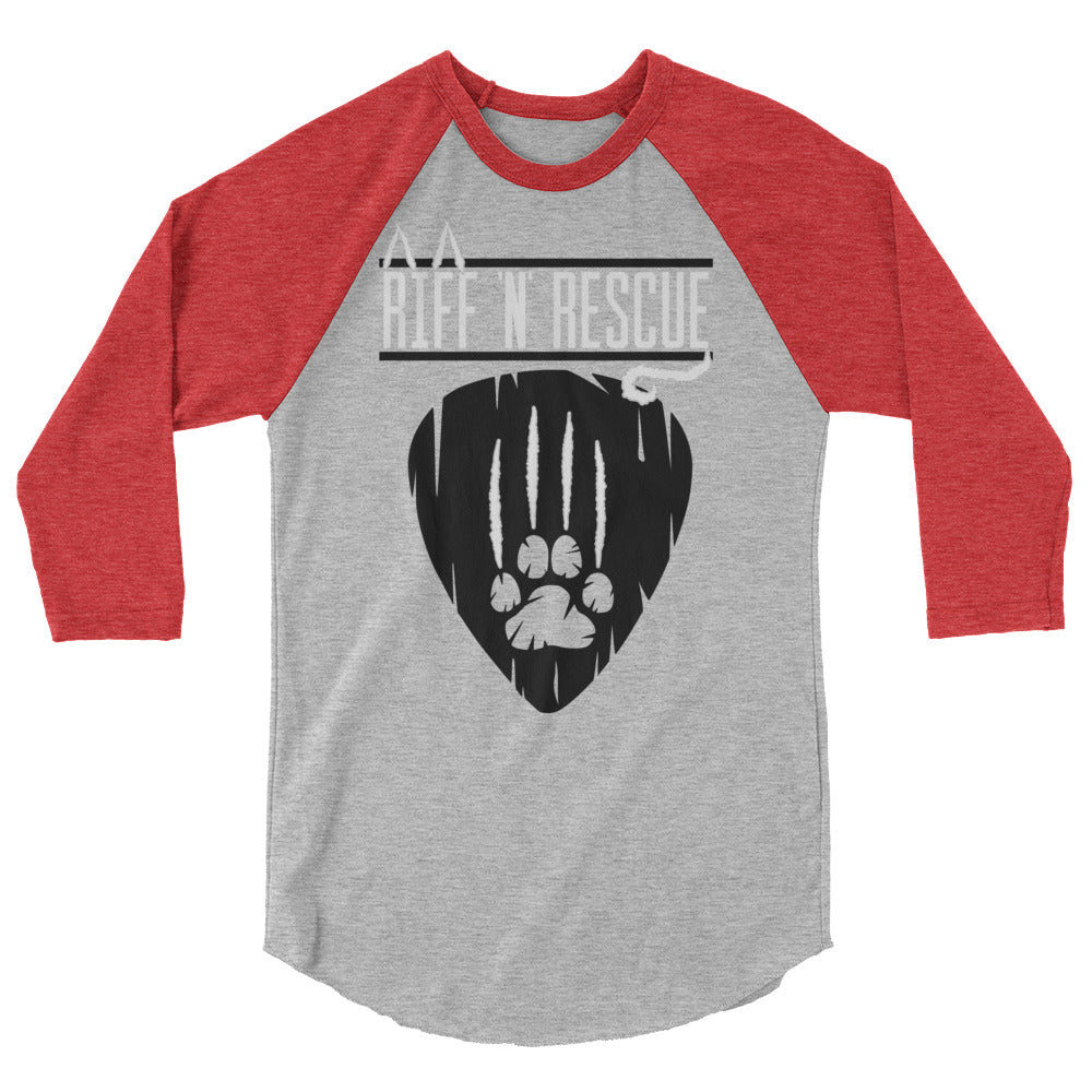 Cat Scratch Logo Black Raglan