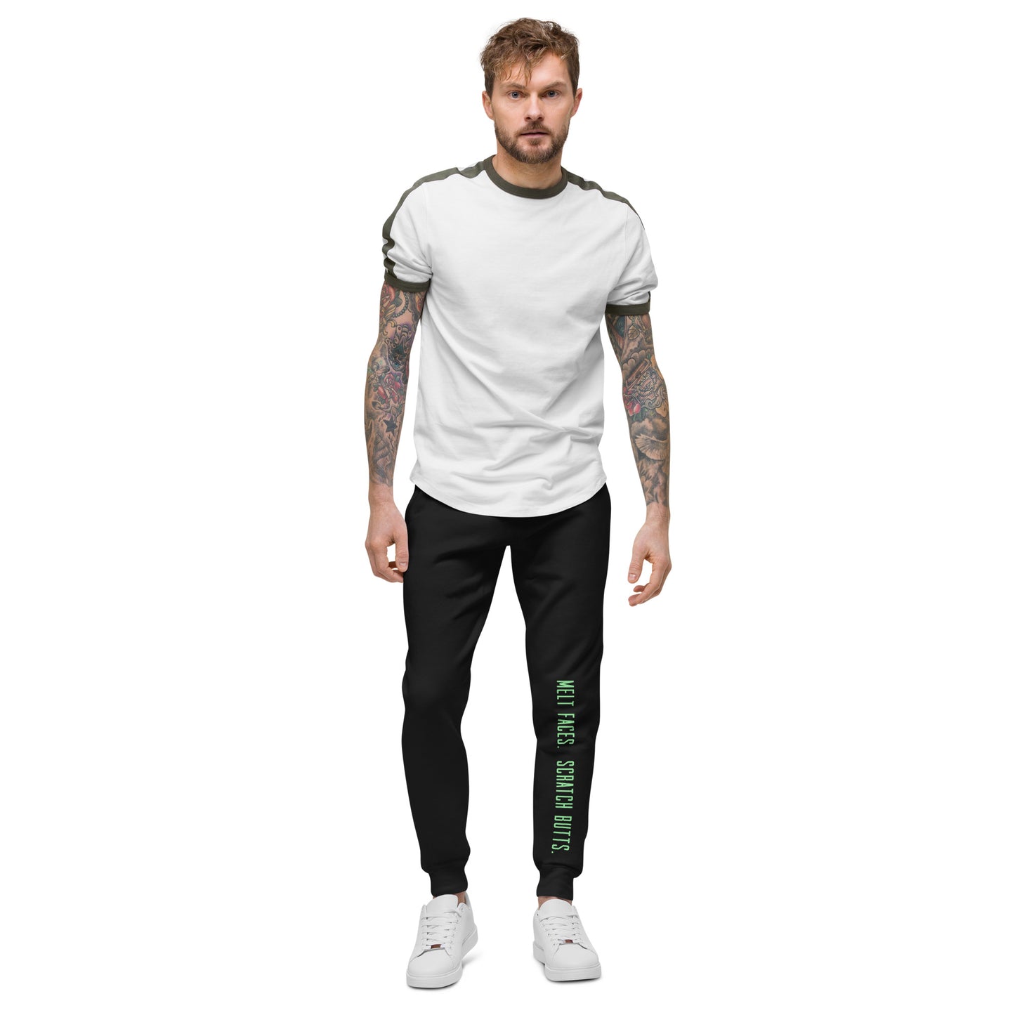 Melt Faces. Scratch Butts. Green Joggers
