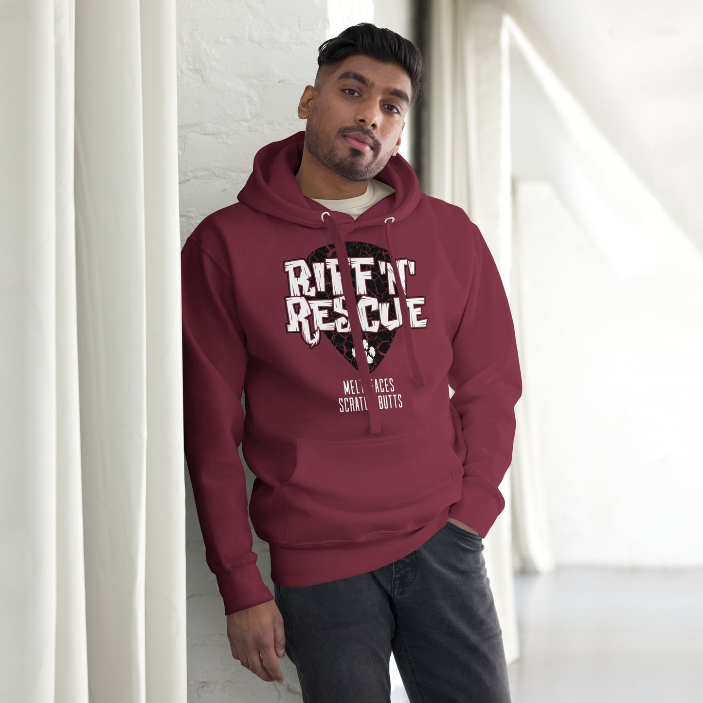 Crackle Black Unisex Hoodie