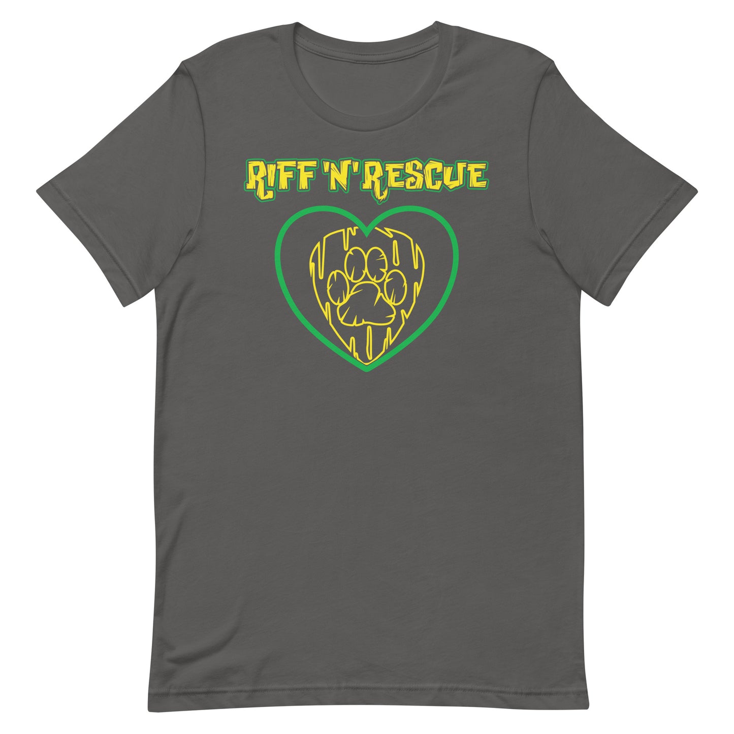 Hearts and Paws Green Dog Unisex T-shirt