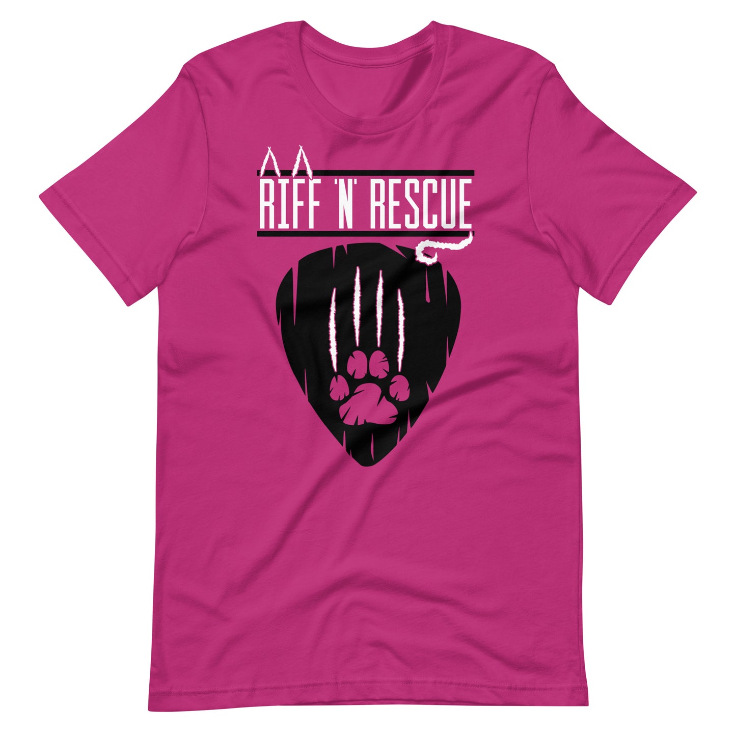 Cat Scratch Logo Black Unisex T-Shirt