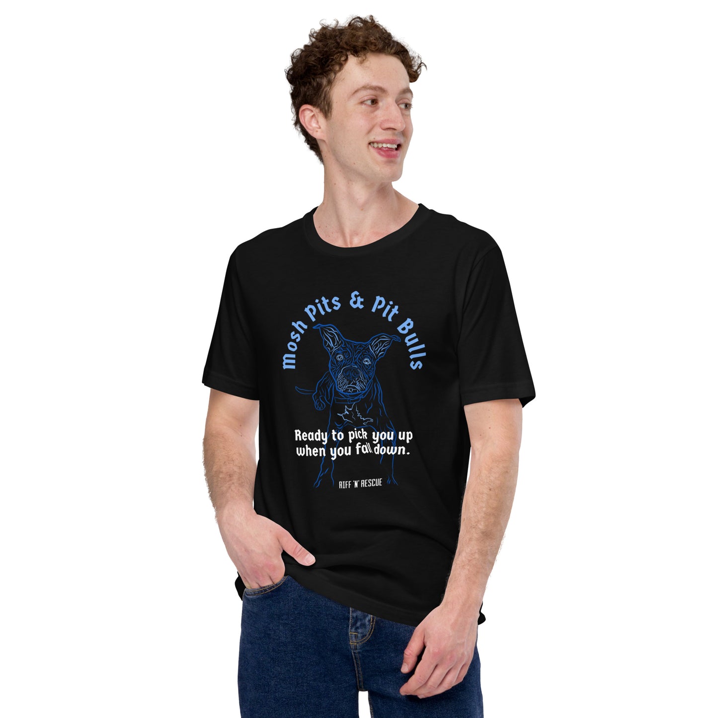Mosh Pits and Pit Bulls Unisex t-shirt