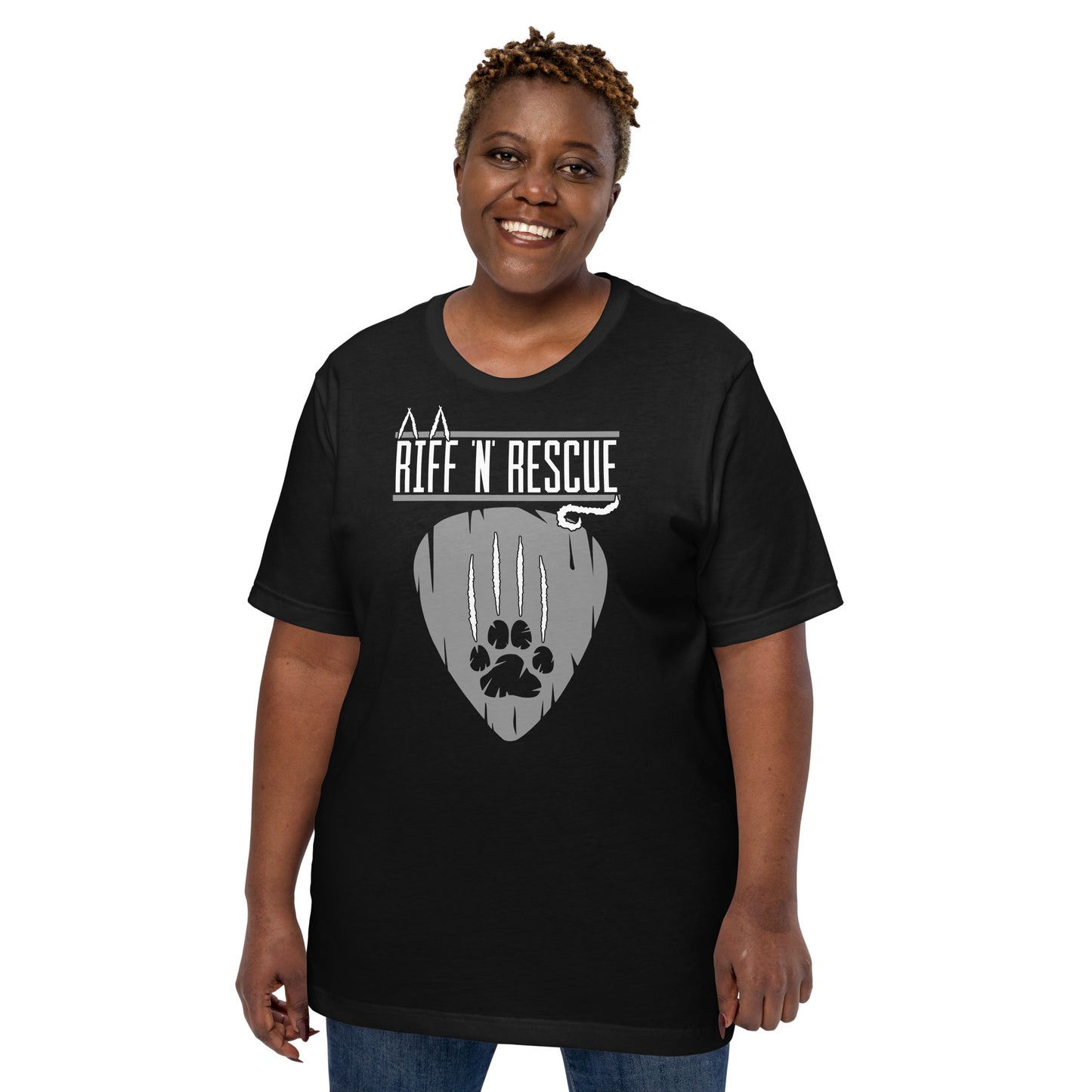 Cat Scratch Logo Grey Unisex T-Shirt