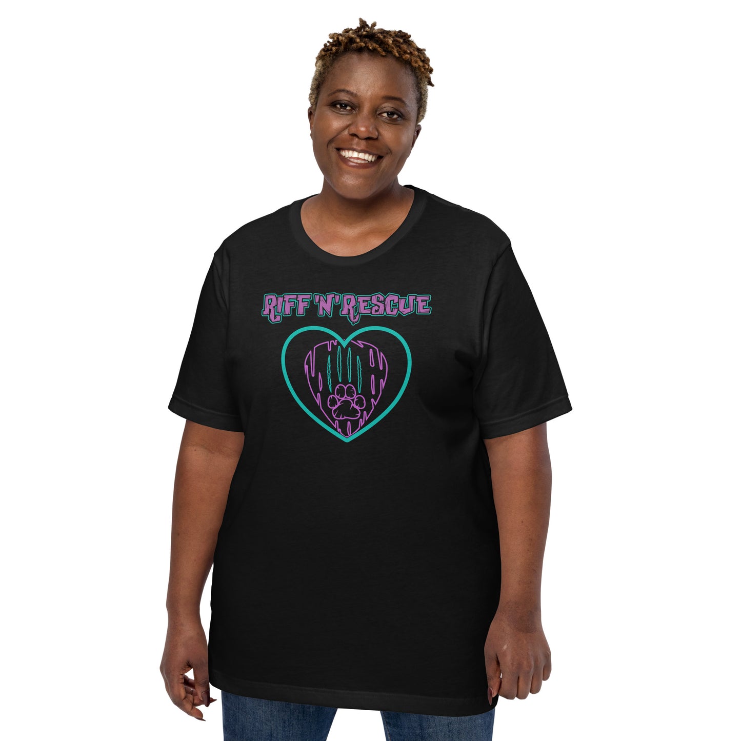 Hearts and Paws Cat Unisex T-Shirt