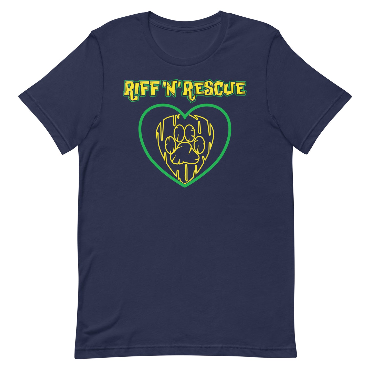 Hearts and Paws Green Dog Unisex T-shirt