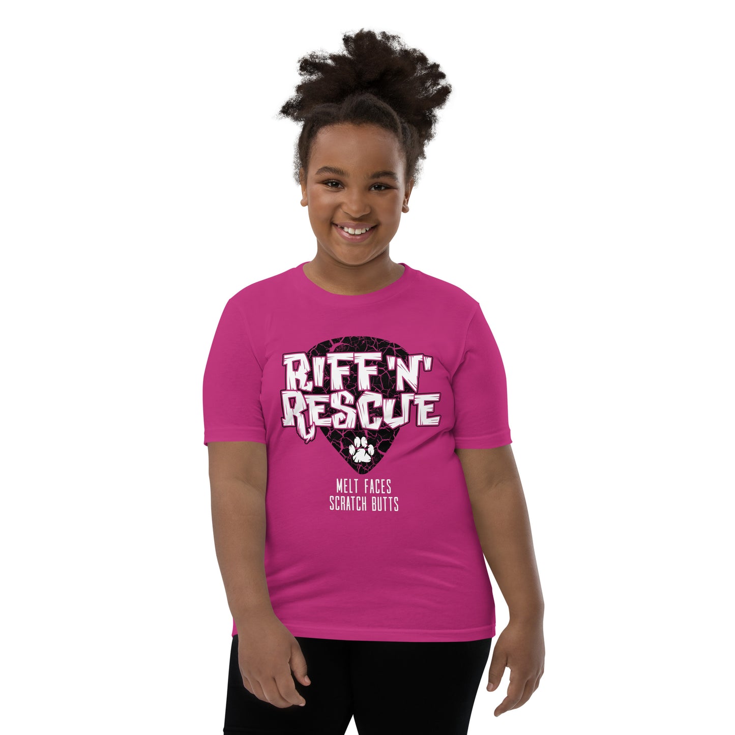 Crackle Black Youth Short Sleeve T-Shirt