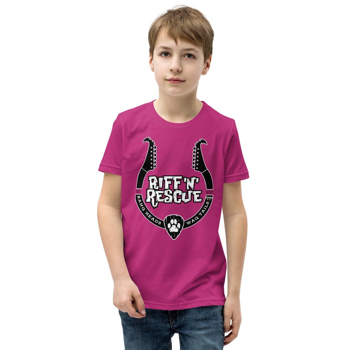 Headstock Horns Youth Short Sleeve T-Shirt