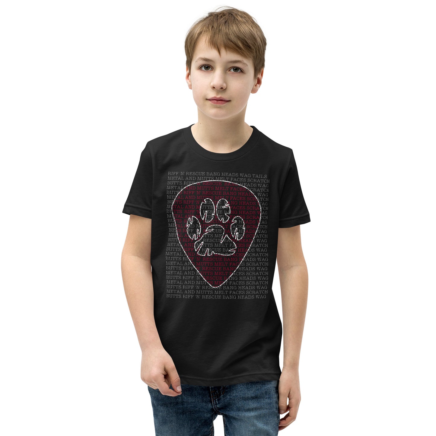 Slogan Red Youth Short Sleeve T-Shirt