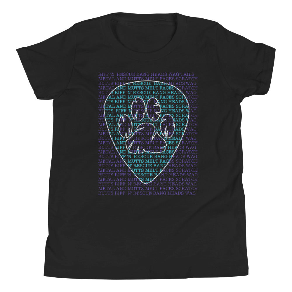 Slogan Purple Youth Short Sleeve T-Shirt