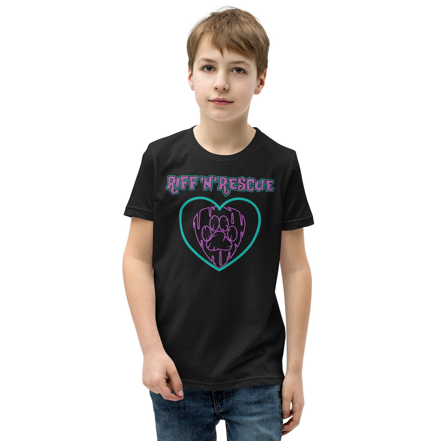 Hearts and Paws Dog Youth Short Sleeve T-Shirt