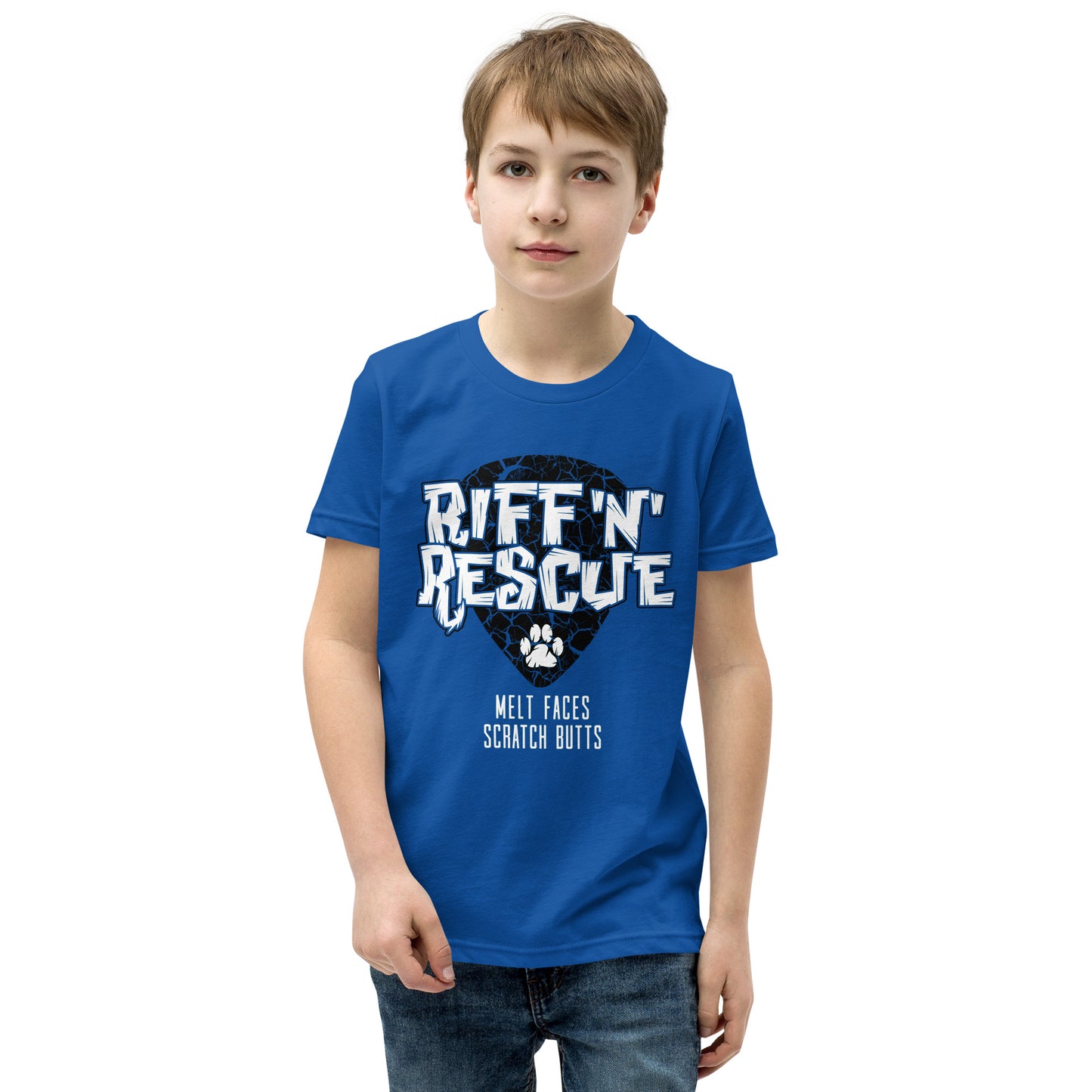 Crackle Black Youth Short Sleeve T-Shirt