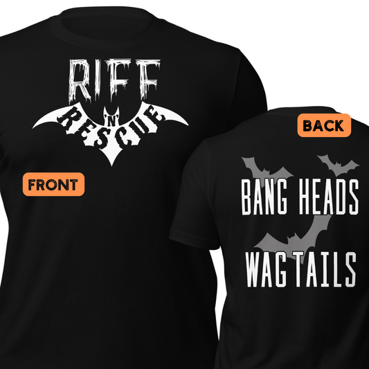 Riff Bat Unisex t-shirt (Front and Back)