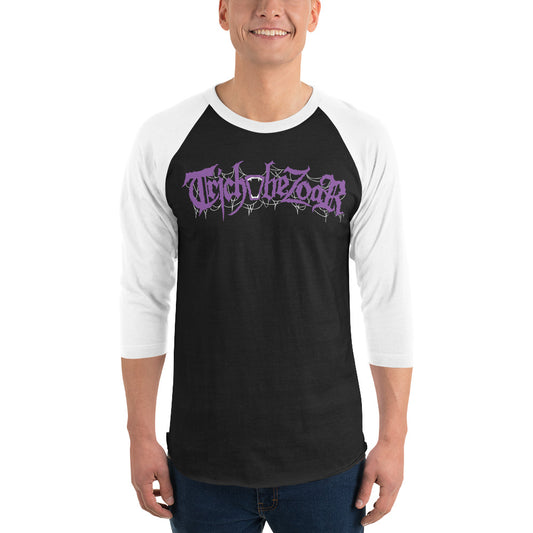 Trichobezoar AKA Hairball Purple 3/4 sleeve raglan shirt