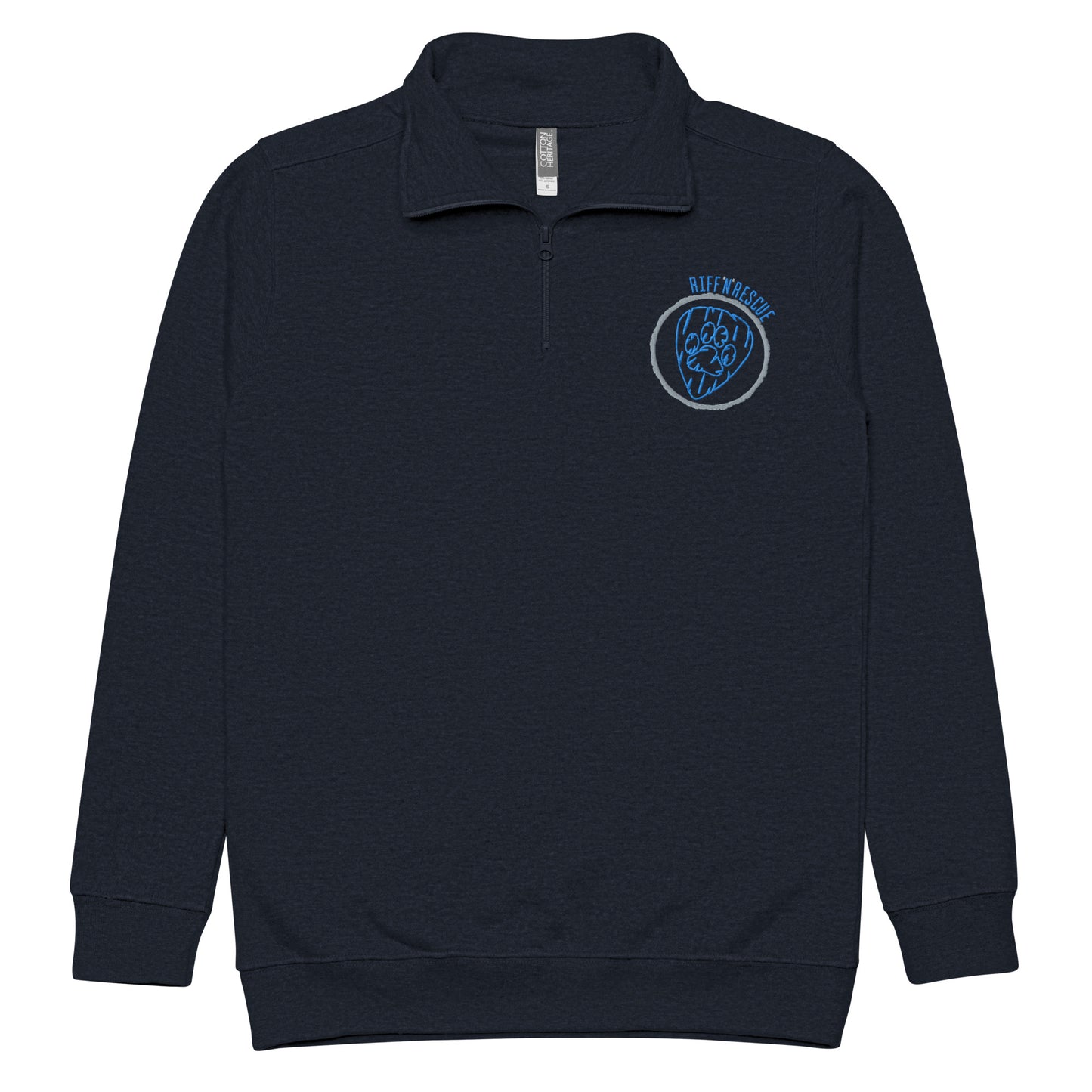 Bang Heads/Wag Tails Embroidered 1/4 Zip pullover (BLUE)