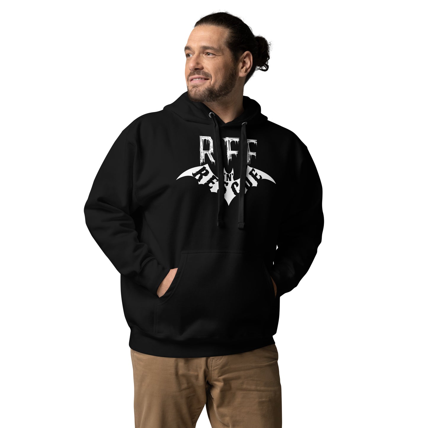 Riff Bat Unisex Hoodie (Front and Back)