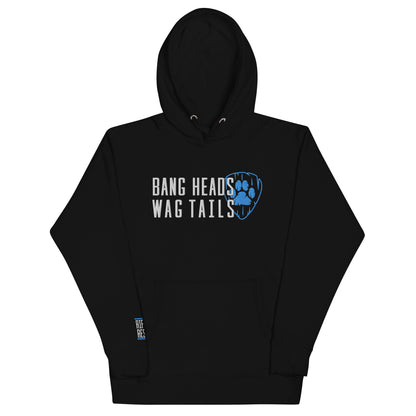 Bang Heads/Wag Tails Embroidered Unisex Hoodie (BLUE)