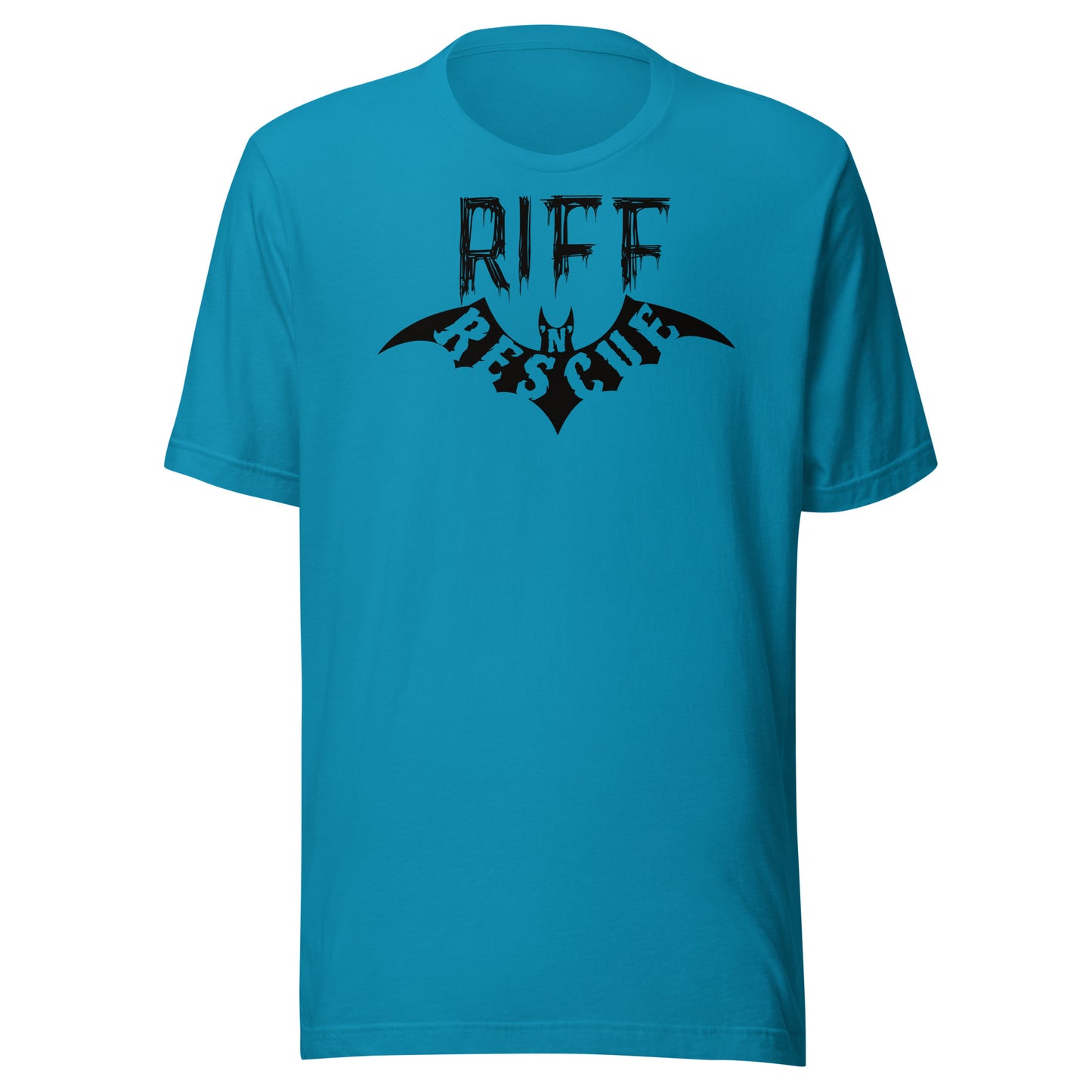 Riff Bat Black Unisex t-shirt (Front and Back)