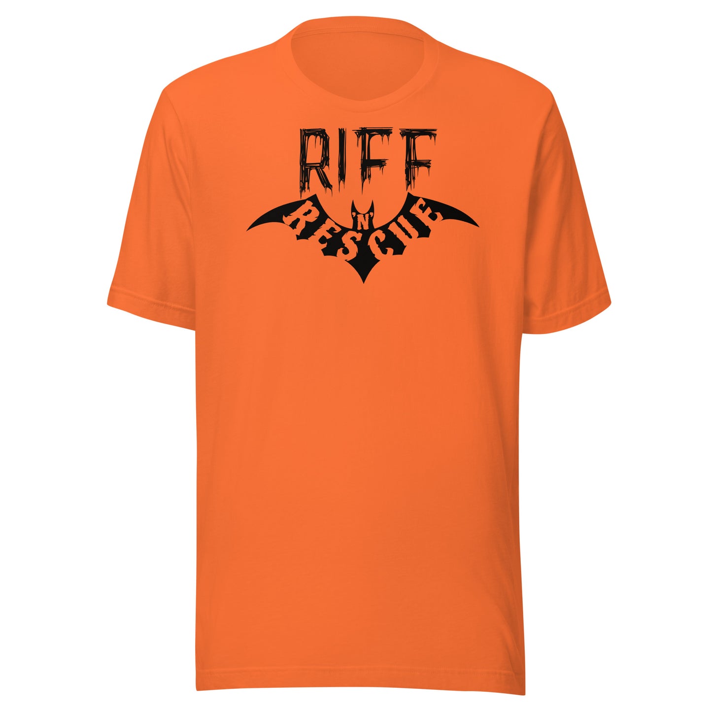 Riff Bat Black Unisex t-shirt (Front and Back)