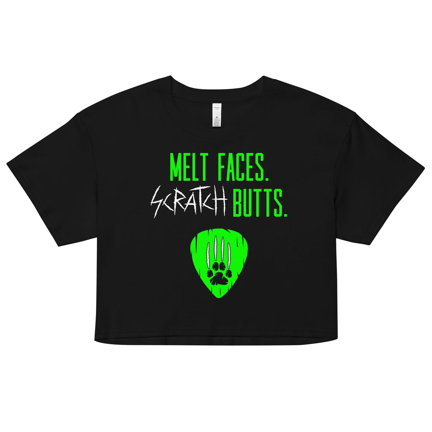 Melt Faces Cat Scratch Crop Top