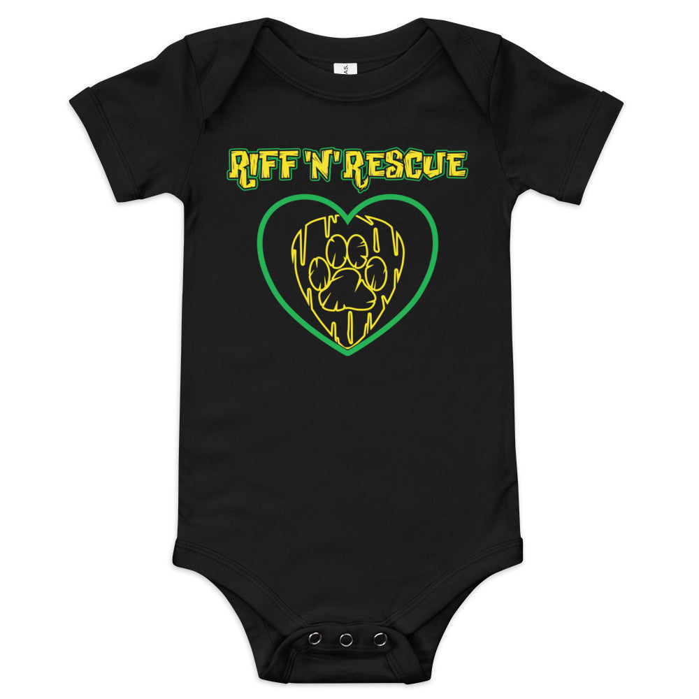 Hearts and Paws Green Dog Onesie