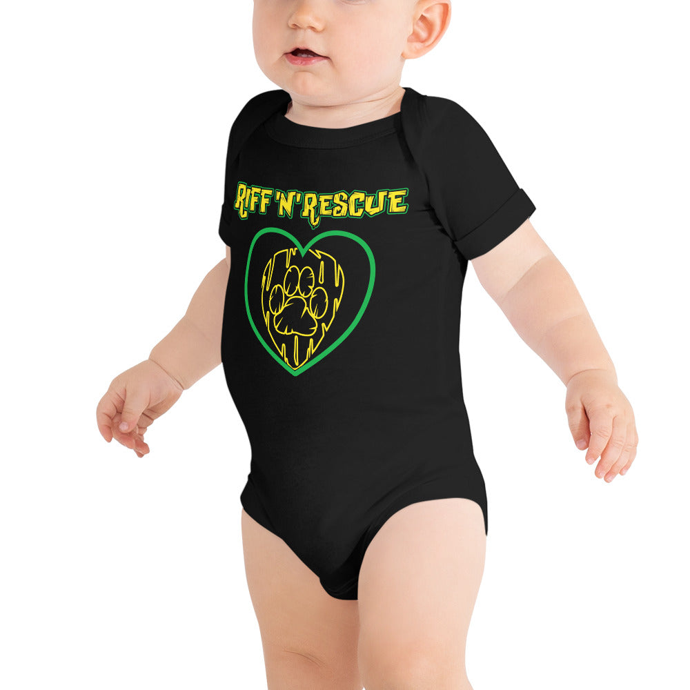 Hearts and Paws Green Dog Onesie