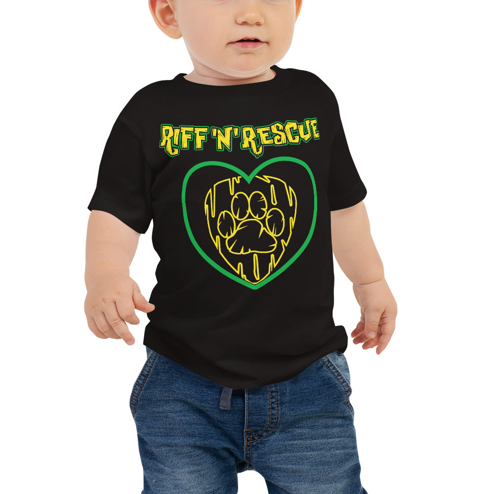 Hearts and Paws Green Dog Baby Jersey Short Sleeve Tee