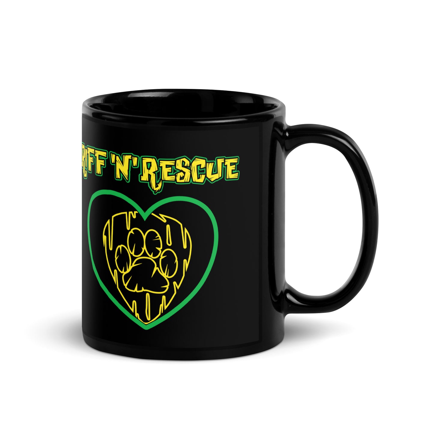 Hearts and Paws Green Dog Mug