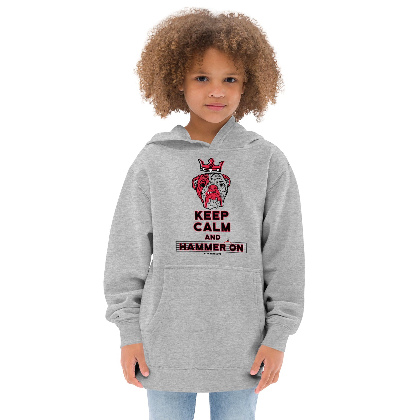 Keep Calm and Hammer On Kids fleece hoodie