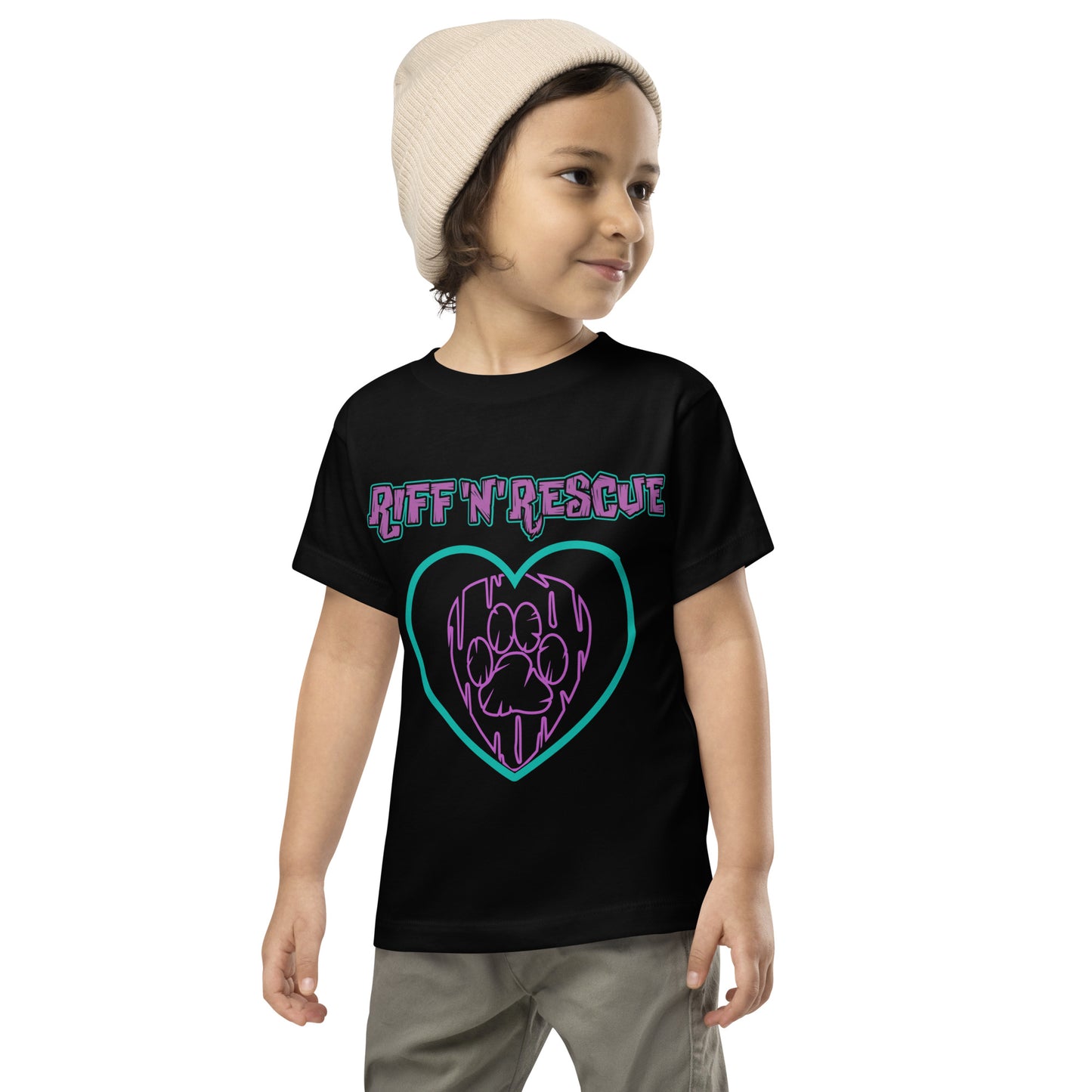 Hearts and Paws Dog Toddler Short Sleeve Tee
