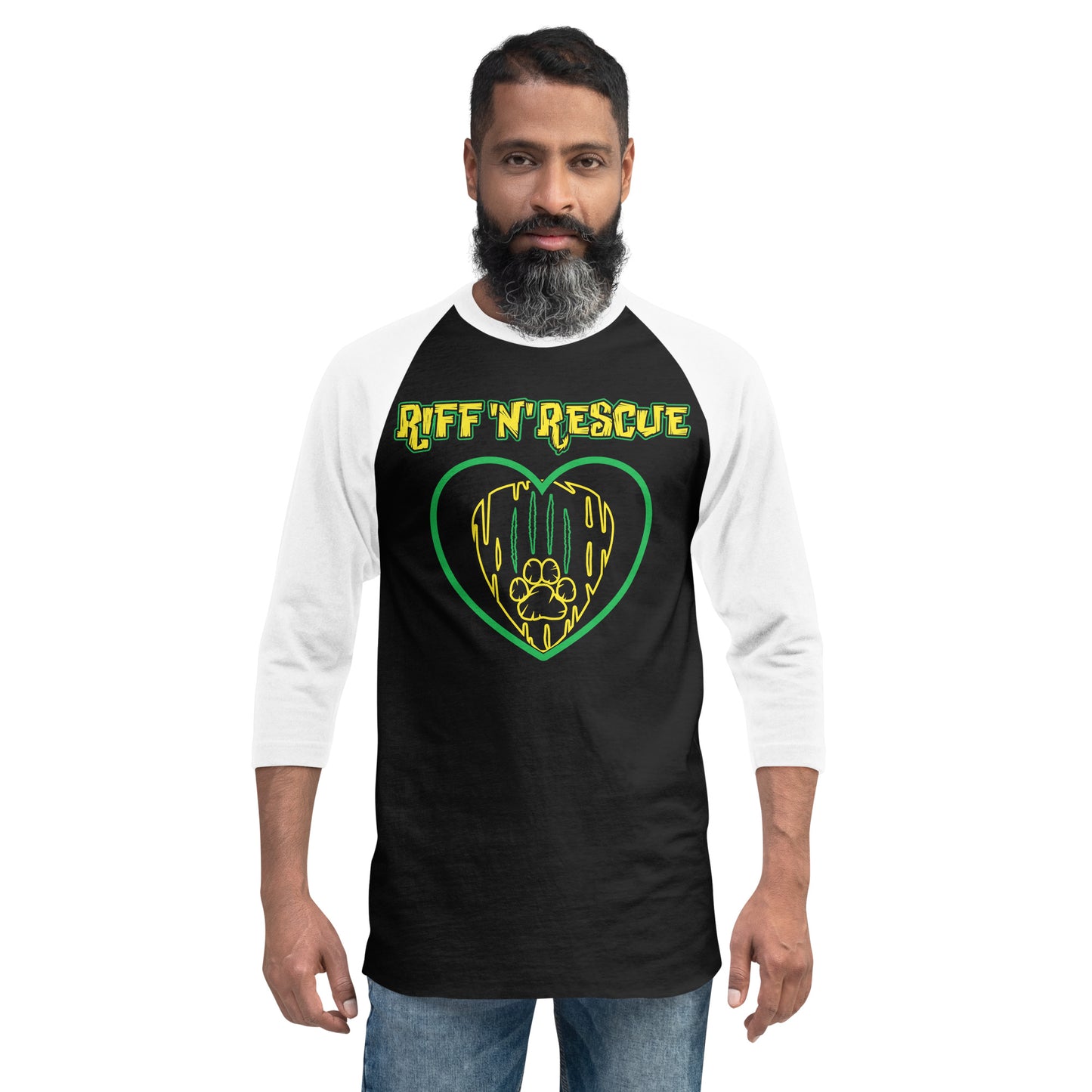 Hearts and Paws Green Cat Raglan