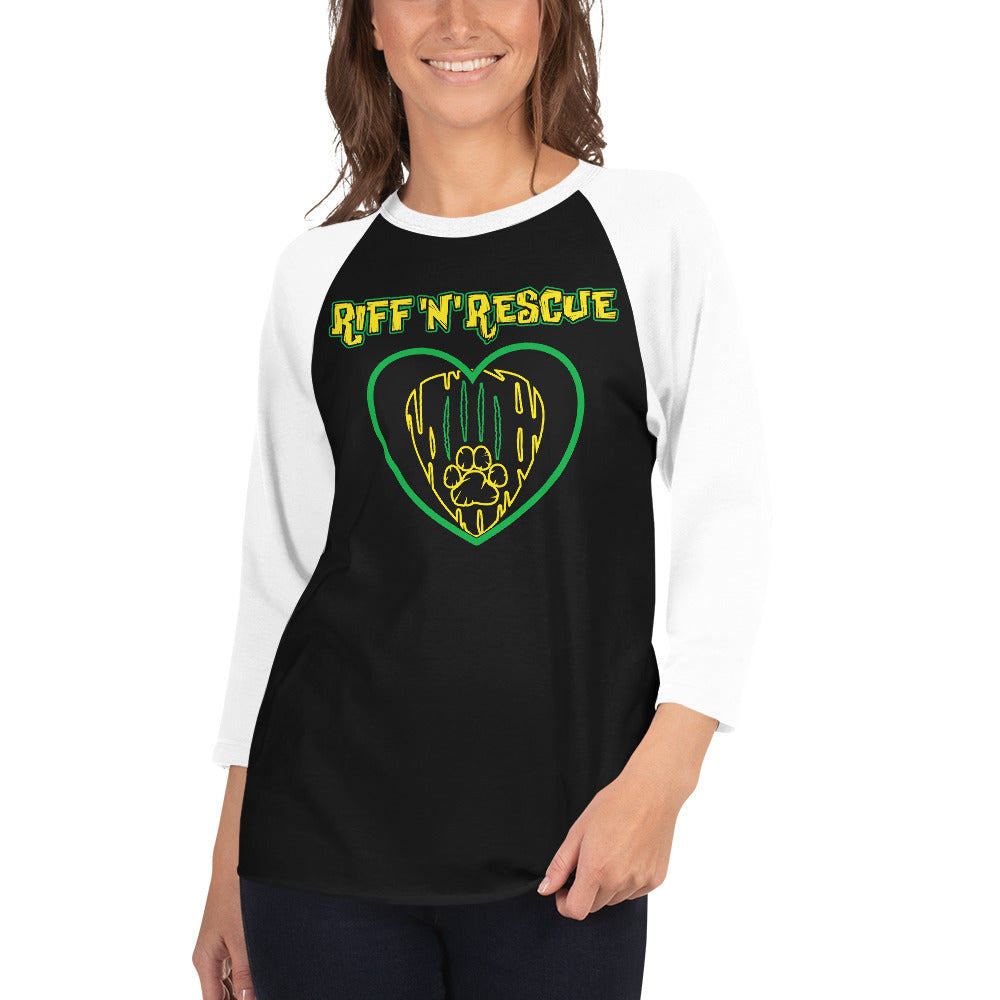 Hearts and Paws Green Cat Raglan