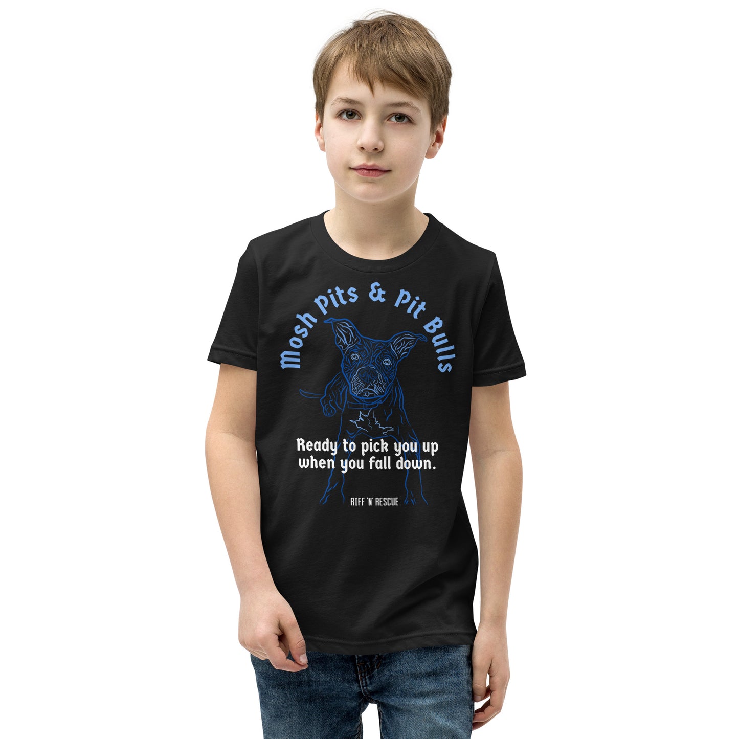 Mosh Pits and Pit Bulls Youth Short Sleeve T-Shirt