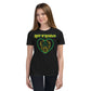 Hearts and Paws Green Cat Youth Short Sleeve T-Shirt